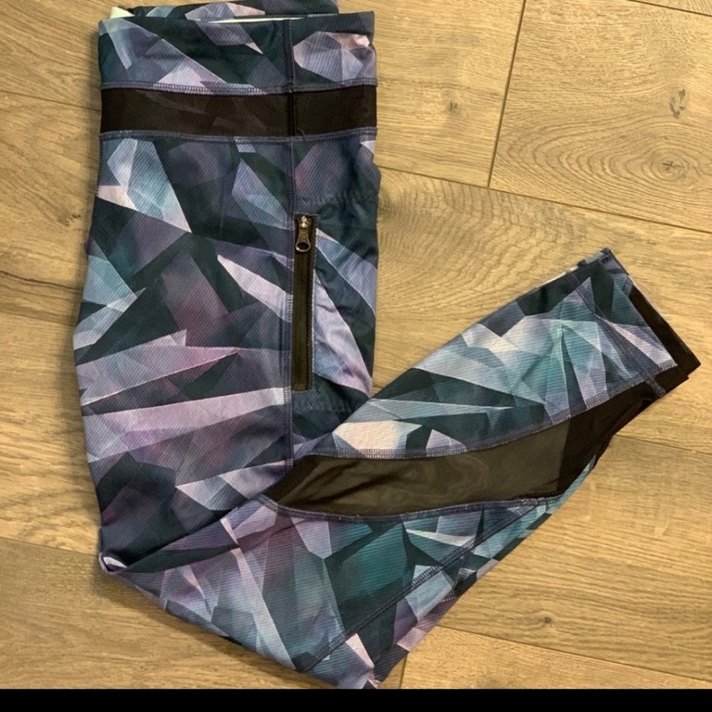 🥳HP🥳Lululemon Wunder Under Crop Legging 21" Purple Blue Black